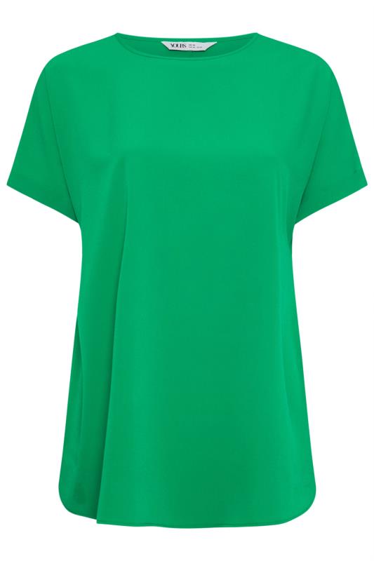 YOURS Plus Size Green Short Sleeve Blouse | Yours Clothing 5