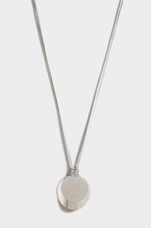 Grey & Silver Pendant Necklace | Yours Clothing 4