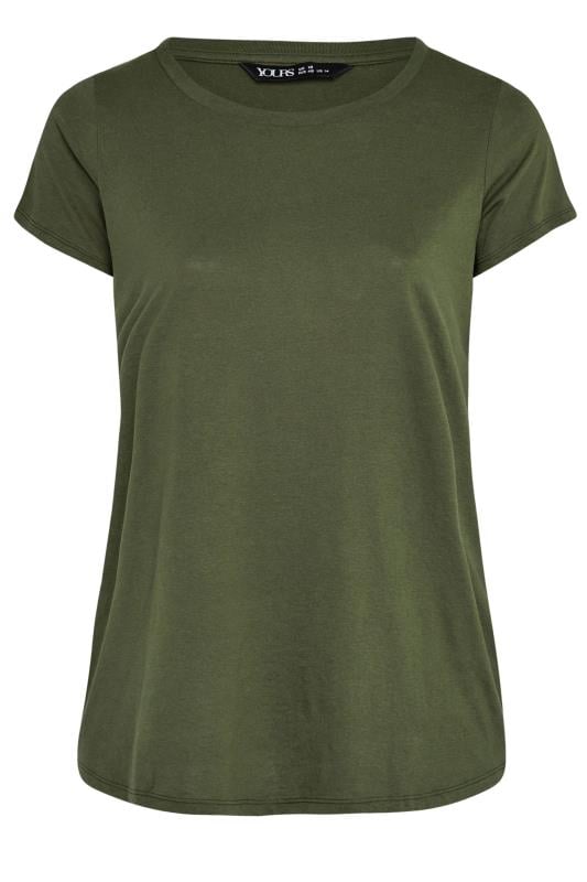 YOURS 3 PACK Plus Size Green & Black Core T-Shirts | Yours Clothing 11