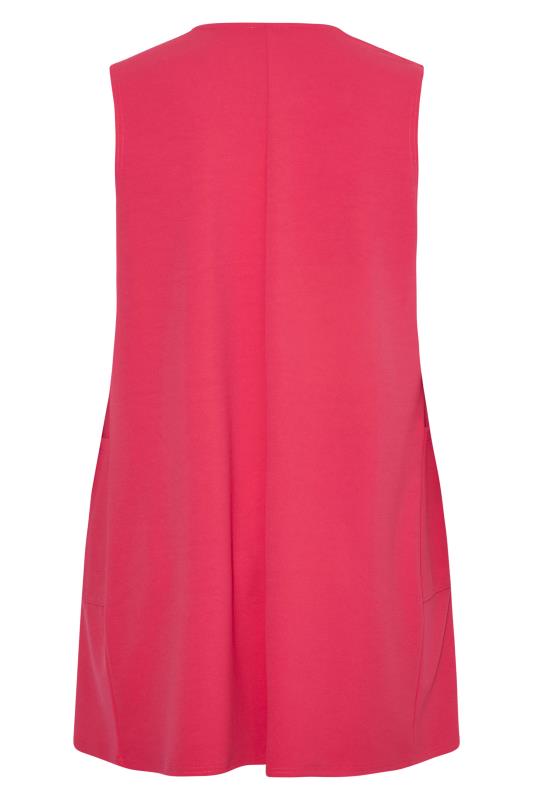 LIMITED COLLECTION Curve Hot Pink Sleeveless Blazer | Yours Clothing 7