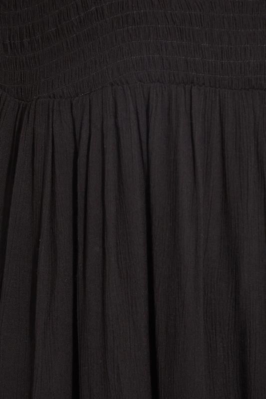 LIMIETD COLLECTION Curve Black Strappy Shirred Tier Dress_Z.jpg