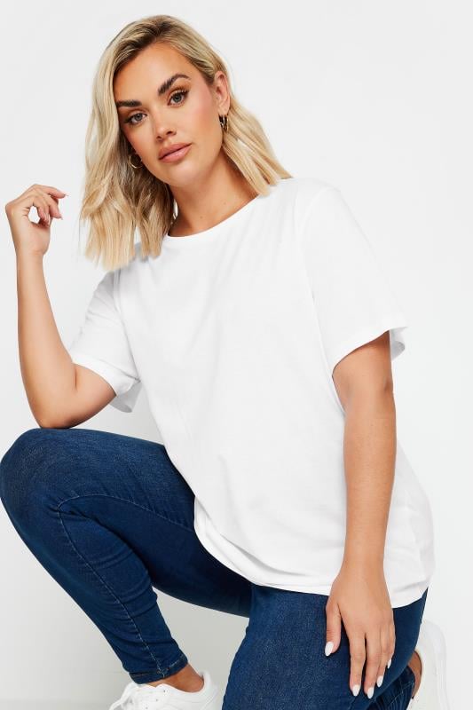  Grande Taille YOURS Curve White Cotton T-Shirt