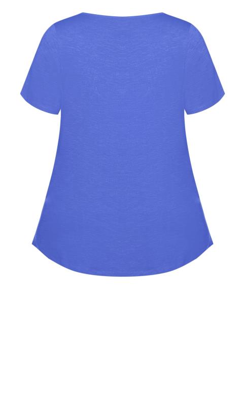 Evans Royal Blue V-Neck Pocket T-Shirt 6
