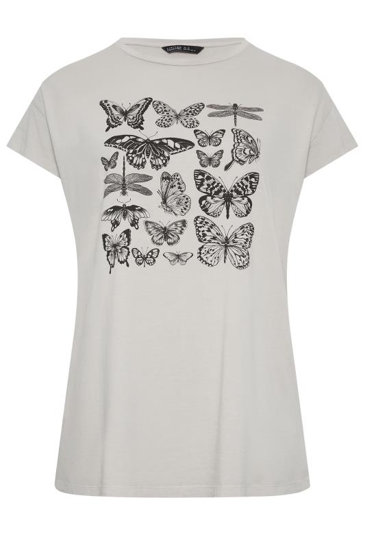 LIMITED COLLECTION Plus Size Natural Brown Butterfly Print T-Shirt ...