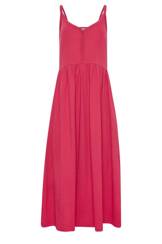 LTS Tall Hot Pink Button Through Cami Dress | Long Tall Sally  6