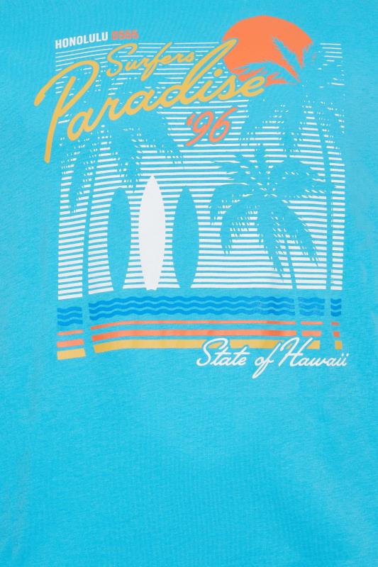 D555 Big & Tall Blue 'Surfers Paradise' T-Shirt | BadRhino 4