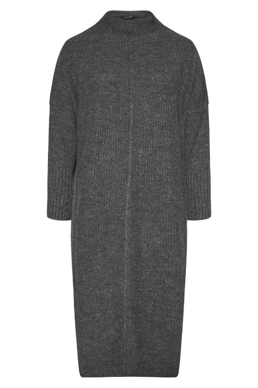 Plus Size Curve Charcoal Grey Knitted Jumper Dress | Yours Clothing 6