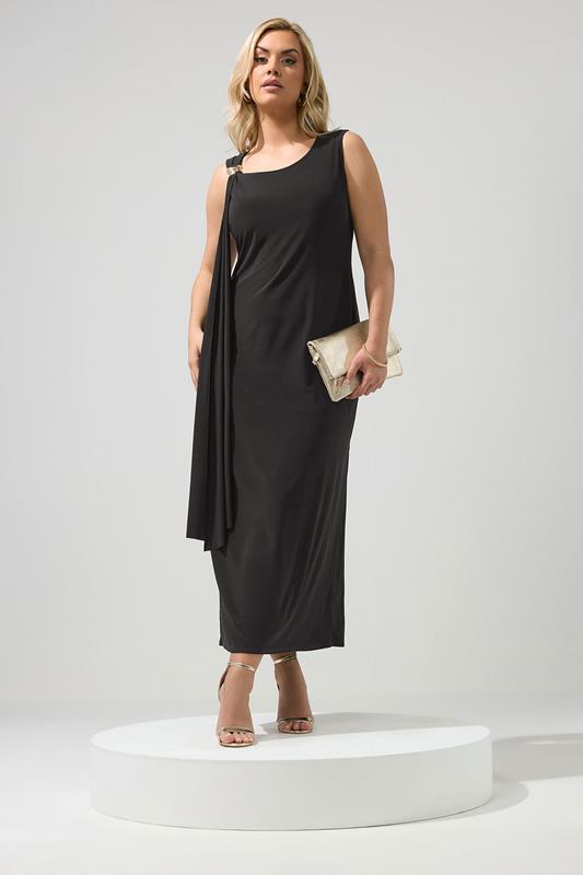  YOURS LONDON vestido largo negro