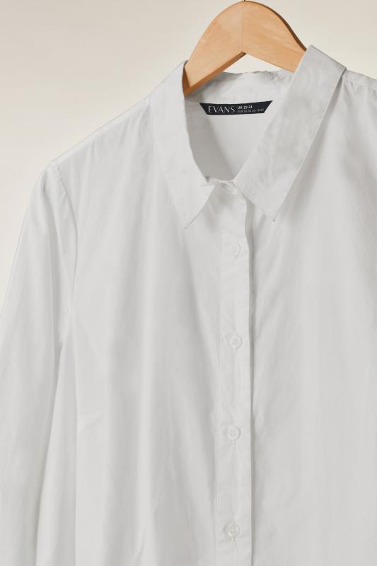 EVANS Plus Size White Poplin Shirt | Evans 9