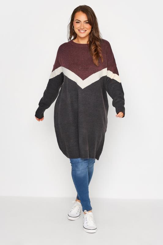 YOURS FOR GOOD Curve Grey Oversized Recycled Jumper 2