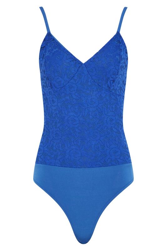 LTS Tall Bright Cobalt Blue Lace Bodysuit 6