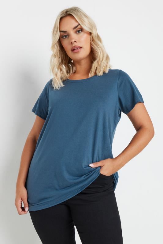  Grande Taille YOURS Curve Navy Blue Essential T-Shirt