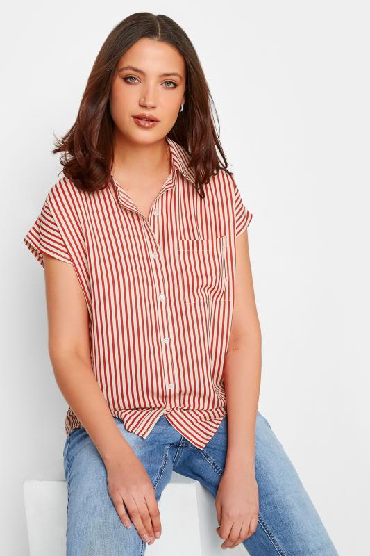 LTS Tall Women's Red Stripe Print Shirt | Long Tall Sally 1