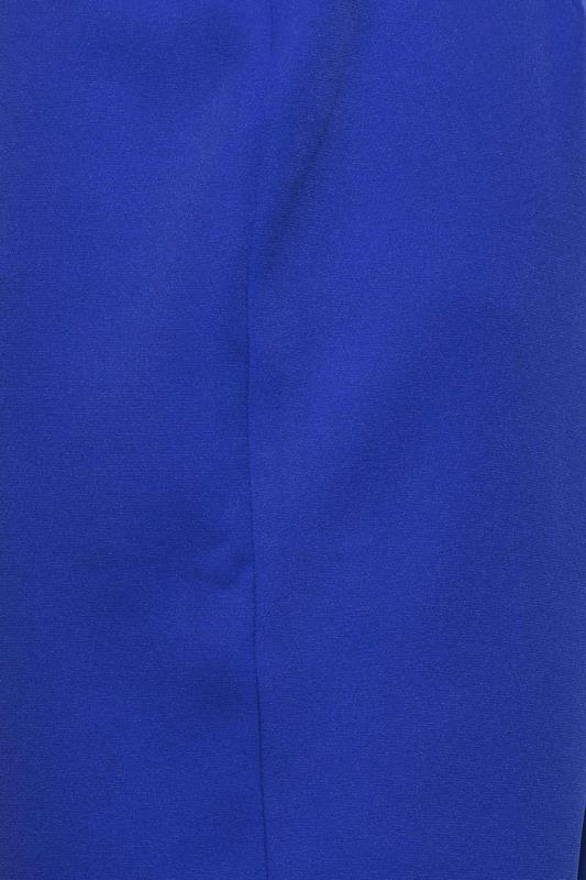 Petite Cobalt Blue Scuba Slim Leg Trousers | PixieGirl 4