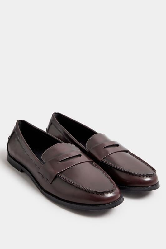 LTS Burgundy Red Patent Loafers In Standard Fit | Long Tall Sally 2