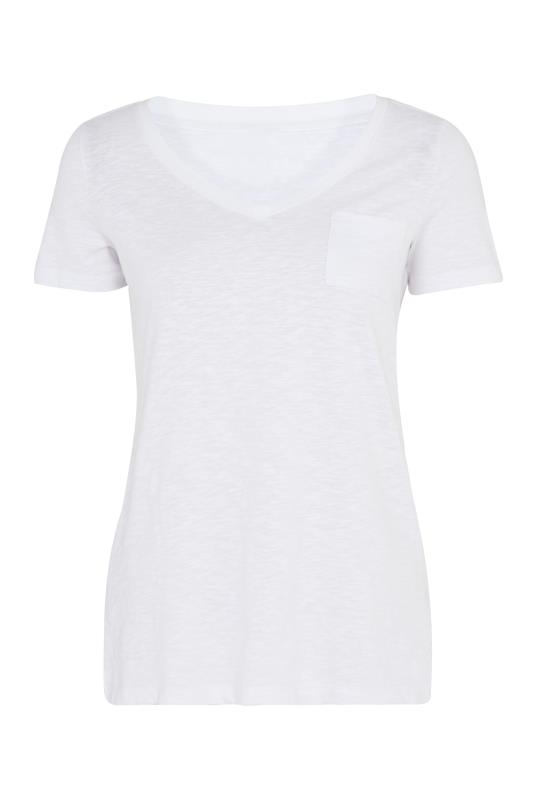 White Short Sleeve Relaxed Fit Pocket Tee | Long Tall Sally