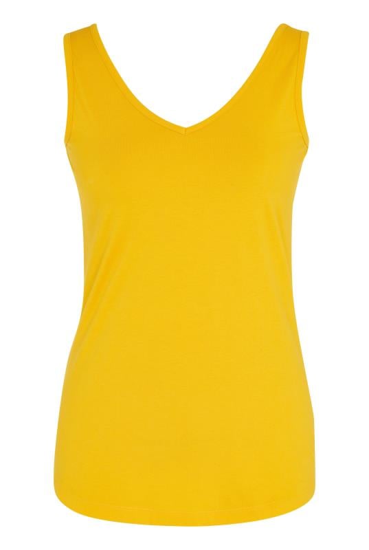 Yellow V Neck Tank Top | Long Tall Sally