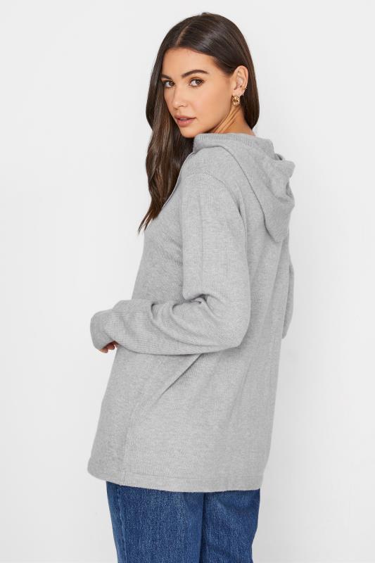 LTS Tall Grey Knitted Hoodie 3