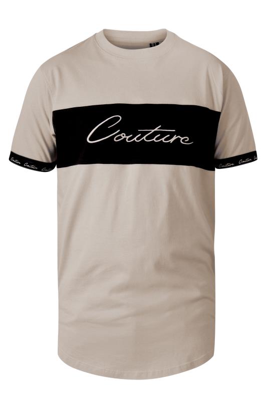 D555 Stone Brown Couture Printed T-Shirt 1