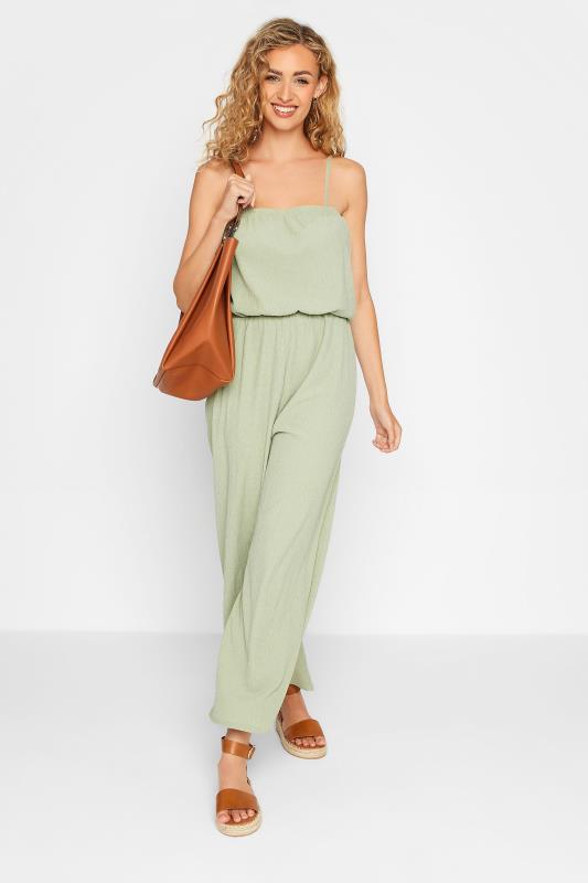 LTS Tall Sage Green Strappy Jumpsuit 3