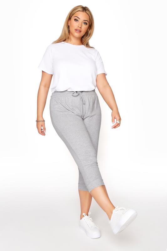Plus Size Joggers Grey Cropped Joggers
