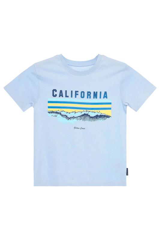 BadRhino Big & Tall Boys Blue Matching California Wave T-Shirt 1
