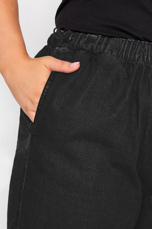 YOURS Plus Size Black Denim Parachute Jeans | Yours Clothing  4