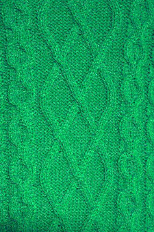 LTS Tall Green Cable Knit Jumper 5