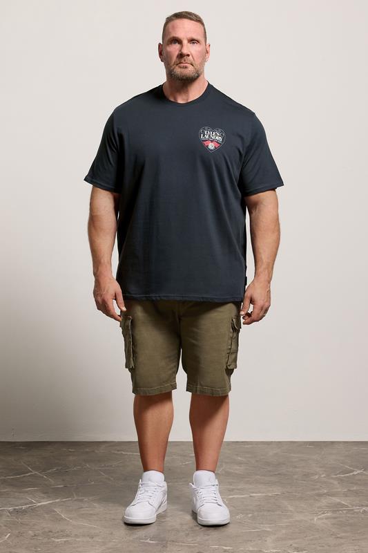 LYLE & SCOTT Big & Tall Navy Blue Laundry Graphic T-Shirt | BadRhino 1