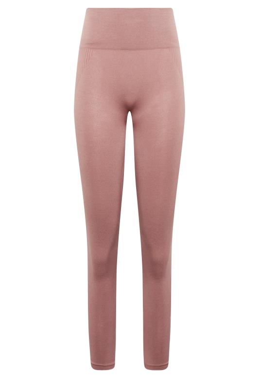 LTS Tall Women's Pink Seamless Ribbed Leggings | Long Tall Sally 4