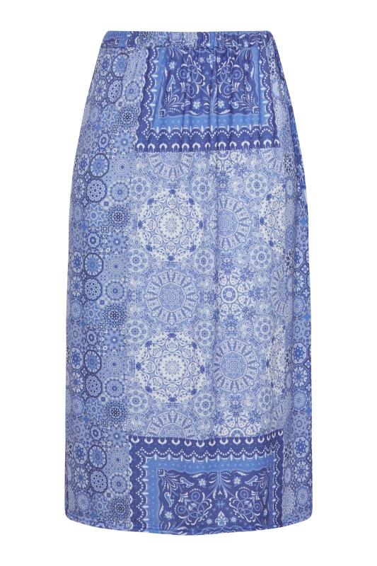 LIMITED COLLECTION Curve Blue Paisley Print Midaxi Skirt 6