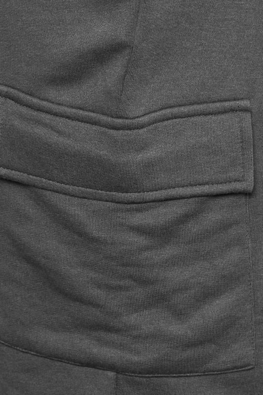 YOURS Plus Size Grey Cargo Jogger Shorts | Yours Clothing 4