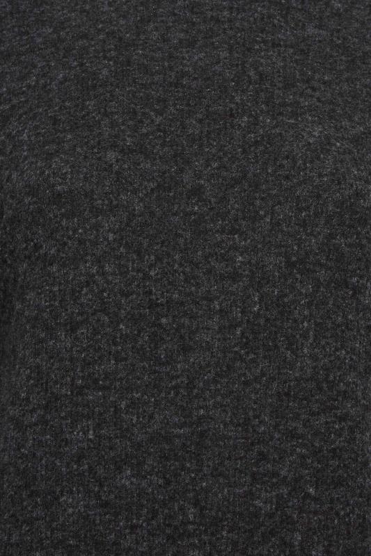 YOURS Plus Size Charcoal Grey Soft Touch Ribbed Jumper | Yours Clothing 5