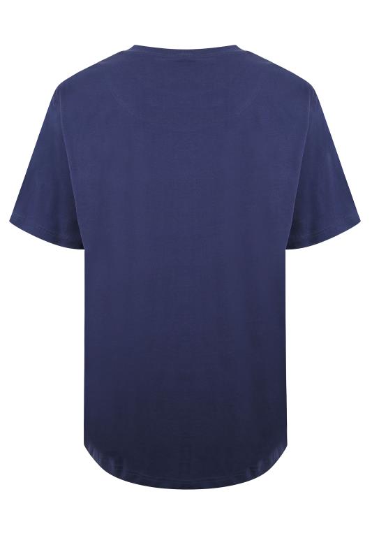 ED BAXTER Big & Tall Navy Blue Music T-Shirt 3