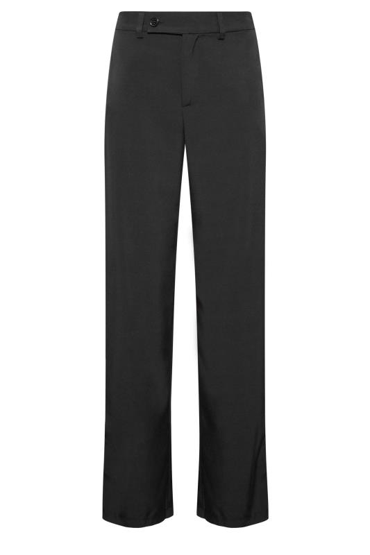 LTS Tall Black Tuxedo Style Wide Leg Trousers | Long Tall Sally  5