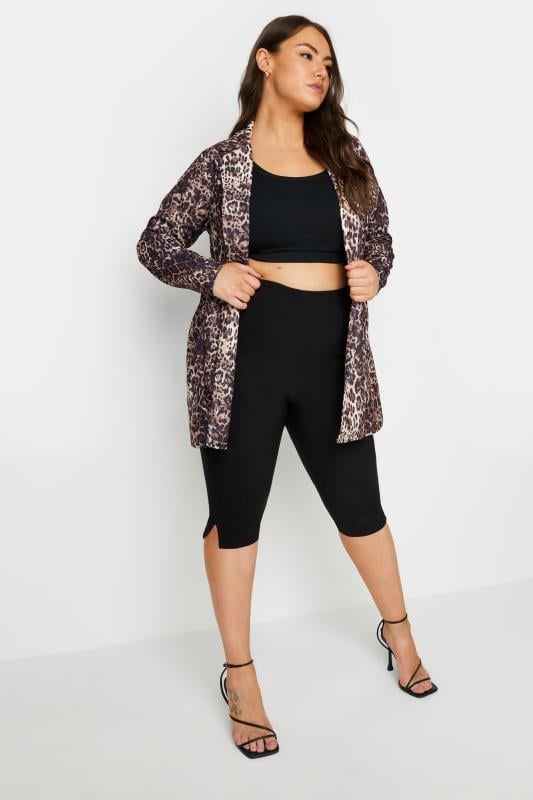  Tallas Grandes YOURS Curve Black Capri Cropped Trousers