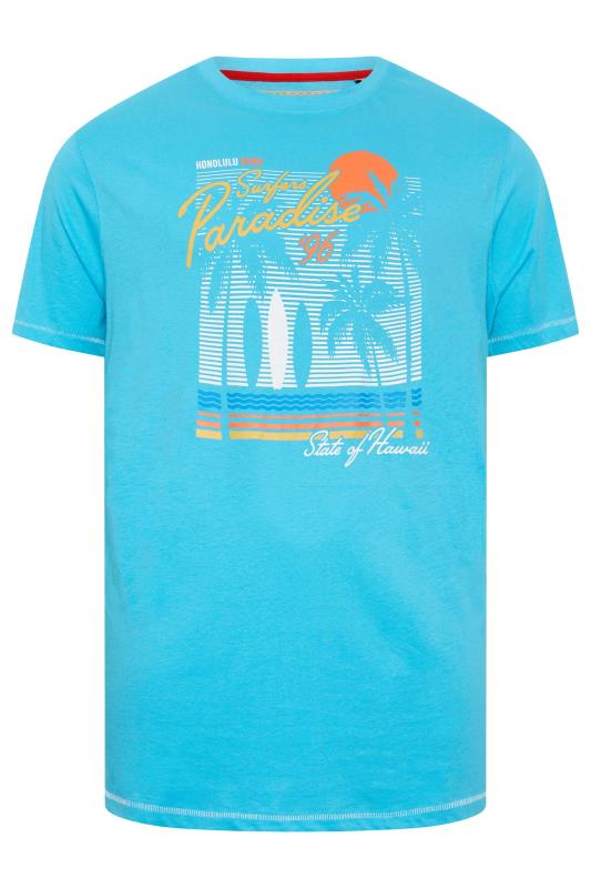 D555 Big & Tall Blue 'Surfers Paradise' T-Shirt | BadRhino 2