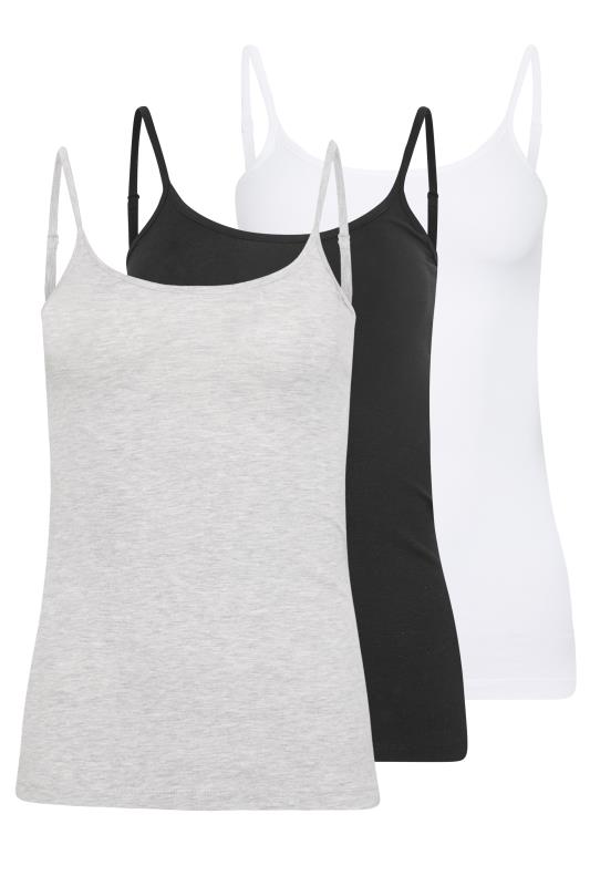 3 PACK Petite Black & White Cami Vest Tops 2