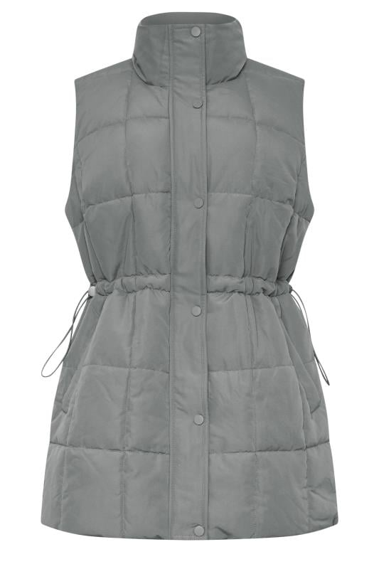 YOURS Plus Size Grey Quilted Lightweight Gilet | Yours Clothing 6