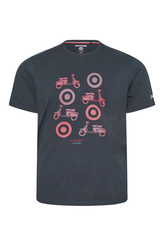 LAMBRETTA Big & Tall Navy Blue Logo Mix T-Shirt 4