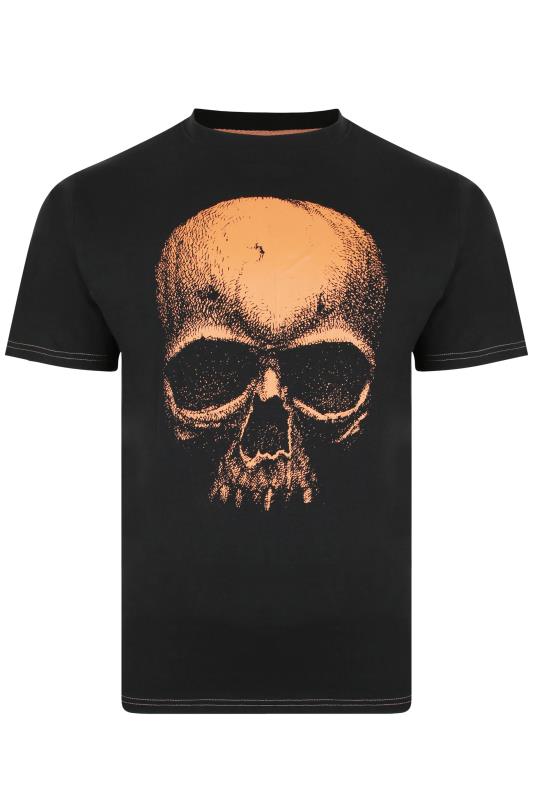 KAM Big & Tall Black Ghost Skull Print T-Shirt 2