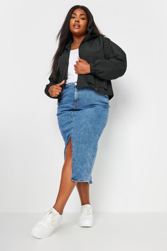LIMITED COLLECTION Plus Size Black Hooded Cargo Jacket | Yours Clothing 2