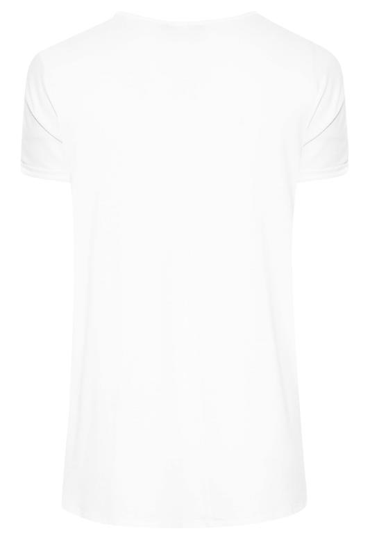 Curve White Lace Detail T-Shirt 7