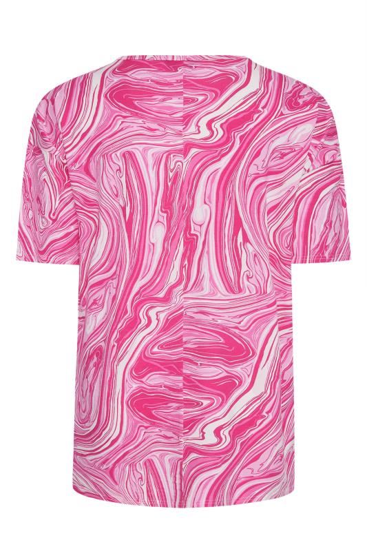 Curve Pink Oversized Marble T-Shirt_Y.jpg
