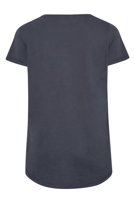 Plus Size Navy Blue 'Dreamer' Slogan Pyjama Top | Yours Clothing  9