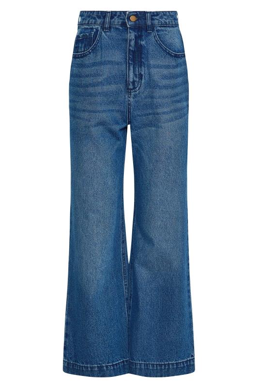 LTS Tall Mid Blue Denim Cropped Wide Leg Jeans_X.jpg