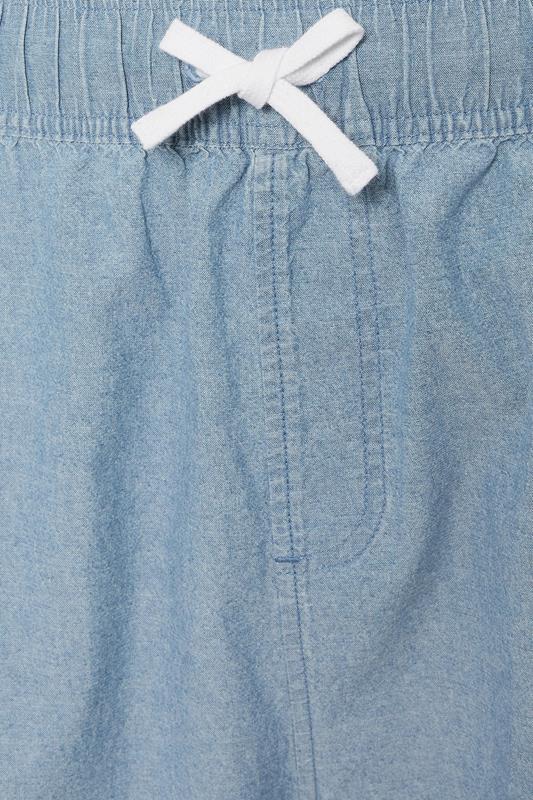 BadRhino Big & Tall Chambray Blue Elasticated Waist Cotton Shorts | BadRhino 6
