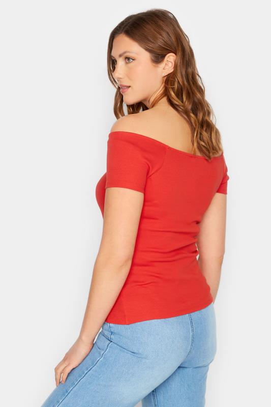 LTS Tall Women's Red Bardot Short Sleeve Top | Long Tall Sally 3