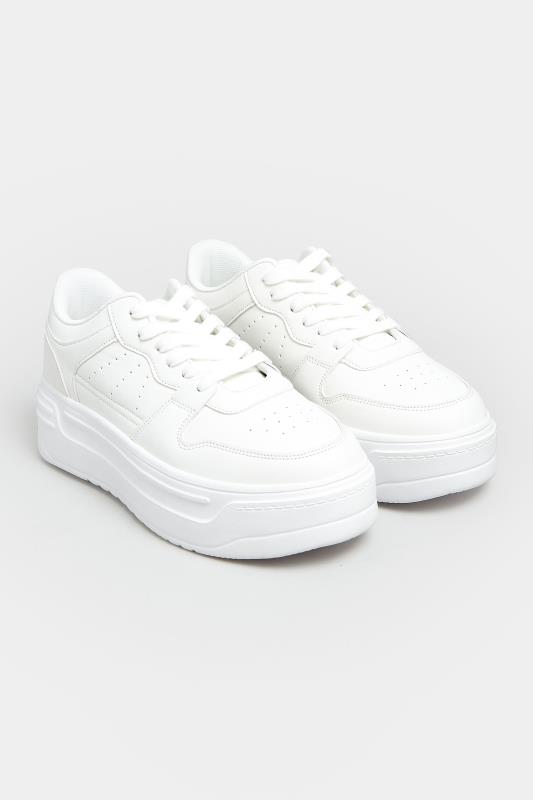 LIMITED COLLECTION White Super Chunky Trainers In Extra Wide EEE Fit | Yours Clothing 2