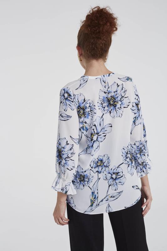 Karl Lagerfeld Paris Print Ruffle Blouse | Long Tall Sally